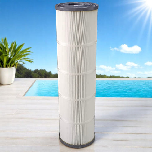 Moov 400 Pool Filter – full-body image with fittings