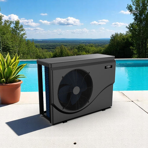 Moov MR550 reversible heat pump – poolside installation