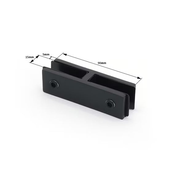 Glass Connector 180' Black