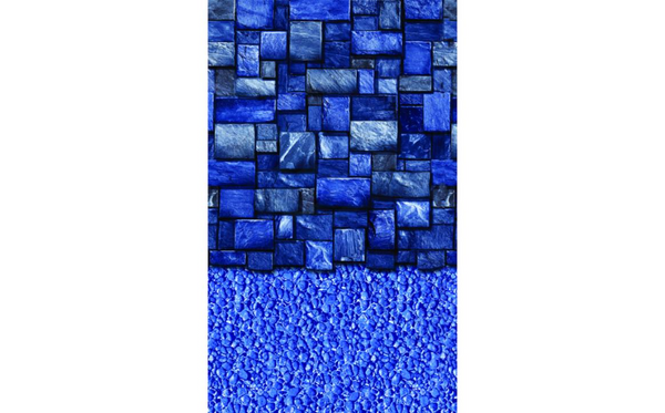 Latham - Round Blue Slate Streamstone Above Ground EZ-Bead Vinyl Pool Liner